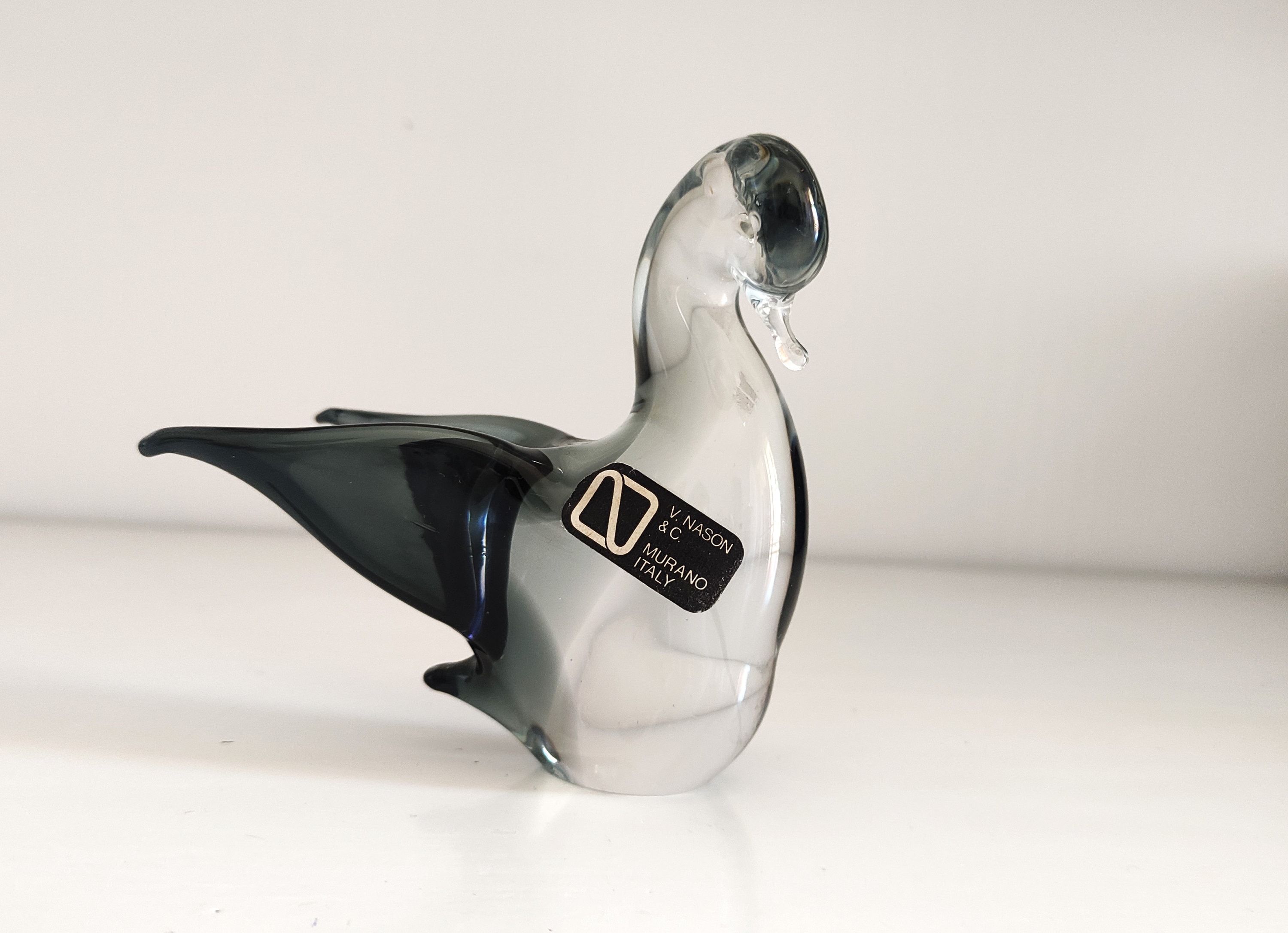 ヴィンテージ formica フォルミア社 ムラーノガラス 白鳥 イタリア製