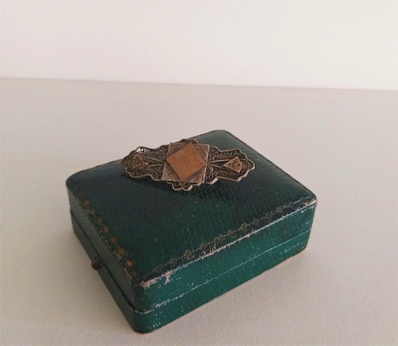 Antique Silver and Gold  Filigree Brooch, Vintage… - image 10