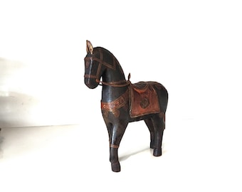 インドの民芸品 金属製の馬 - Etsy 日本