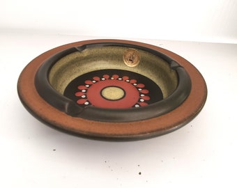 Vintage Hand-Painted Ceramic Ashtray: Porta Celi Spanish Pottery
