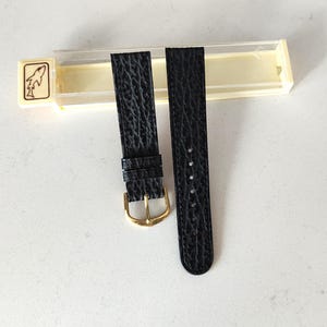 Men's Leather Watch Strap, Premium Leather Watch Strap, Black Man's Watch Strap, Shark Pattern Leather Watch Strap