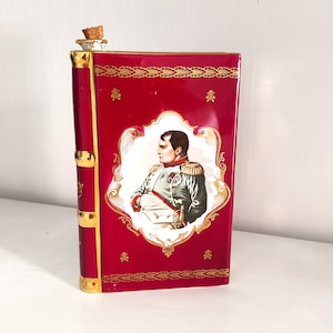 Vintage Porcelain Cognac Bottle with Napoleon, Limoge France Porcelain Cognac Decanter, Vitnage French Brandy Decanter, French Porcelain