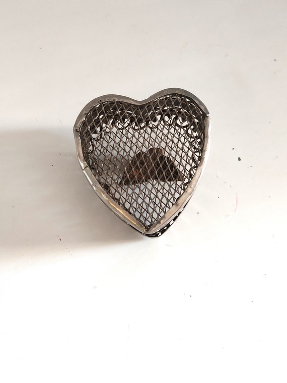 Filigree Trinket Box, Heart Shaped Trinket Box, M… - image 7