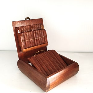 Portasigarette vintage in legno, portasigarette Ermond e portasigari
