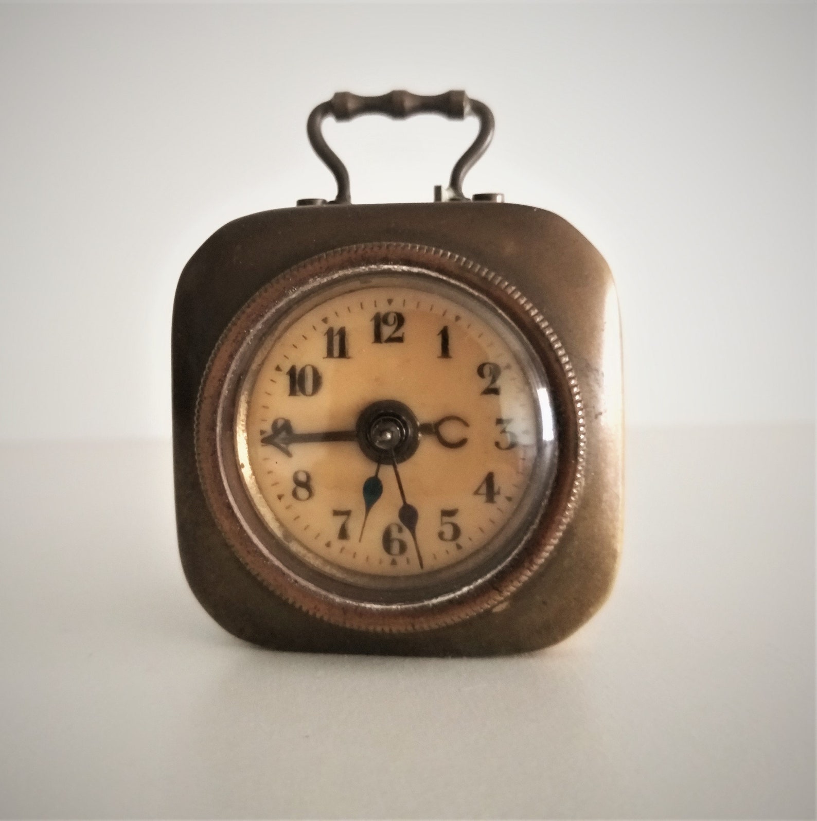 Antique French Alarm Clock Brevete Antique Small Table Clock Etsy