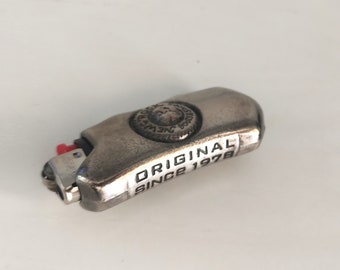 Vintage New Rock Lighter Case, Rock Style Lighter Case from the 1980ies, Brutalist Lighter Case