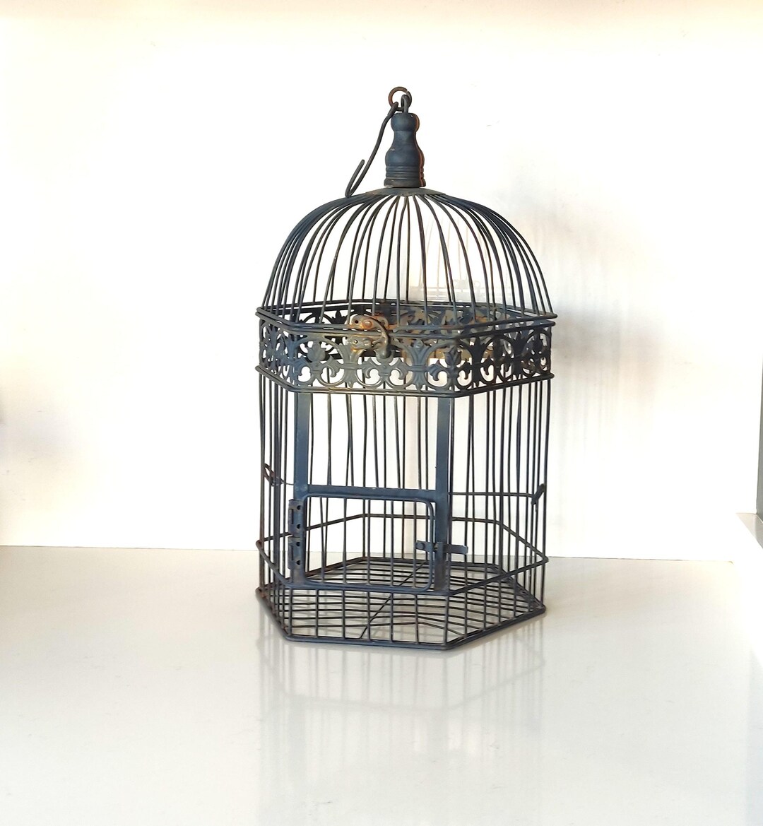 Picture of Vintage Metal Bird Cage – Decorative Home & Garden Accent - Etsy