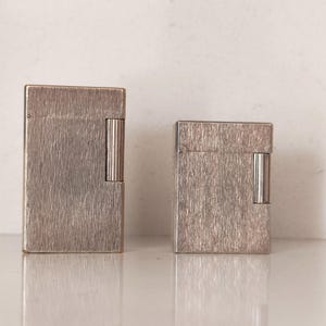 Vintage S.T. Dupont Ligne 1 Lighter: Brushed Palladium, Made in France