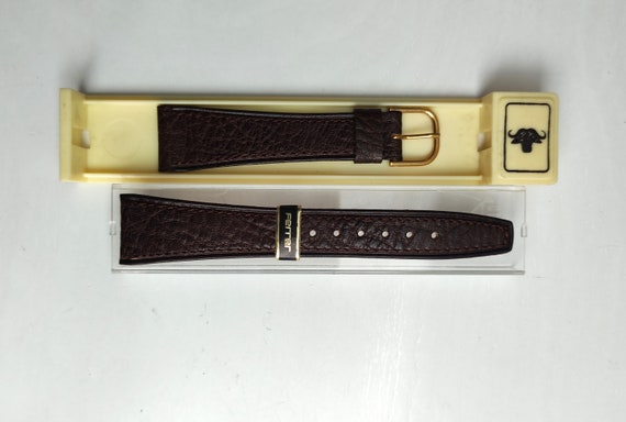 Dark Brown Buffalo Leather Watch Strap - 20mm Vintage Band