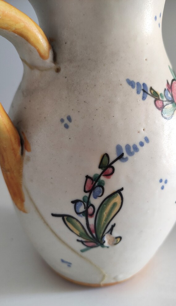 スペイン　陶器　手作り　手描き　ピッチャー スペイン陶器手作り手描きピッチャー