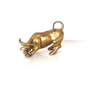 Vintage Spanish Bronze Bull Statuette, Antique Bull Figurine