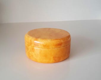 ヴィンテージ フェイクアラバスター 小物入れ ジュエリーボックス