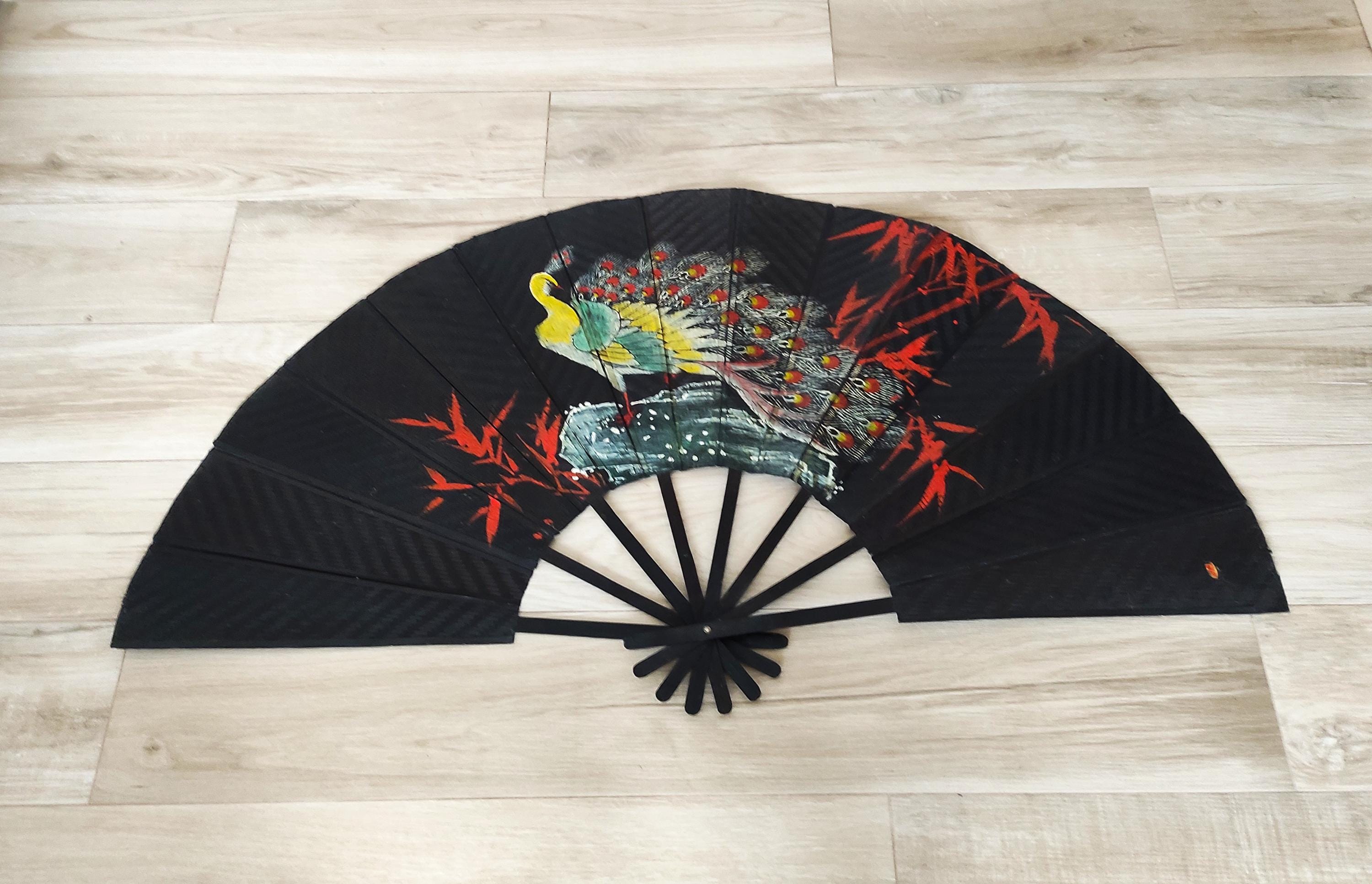 TOYANDONA Handgefertigter Wandfächer Aus Naturstroh Chinesischer Stil