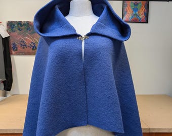 Boiled wool hooded cape, ranger fantasy larp
