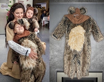 cosplay ewok wicket niño y bebé star wars