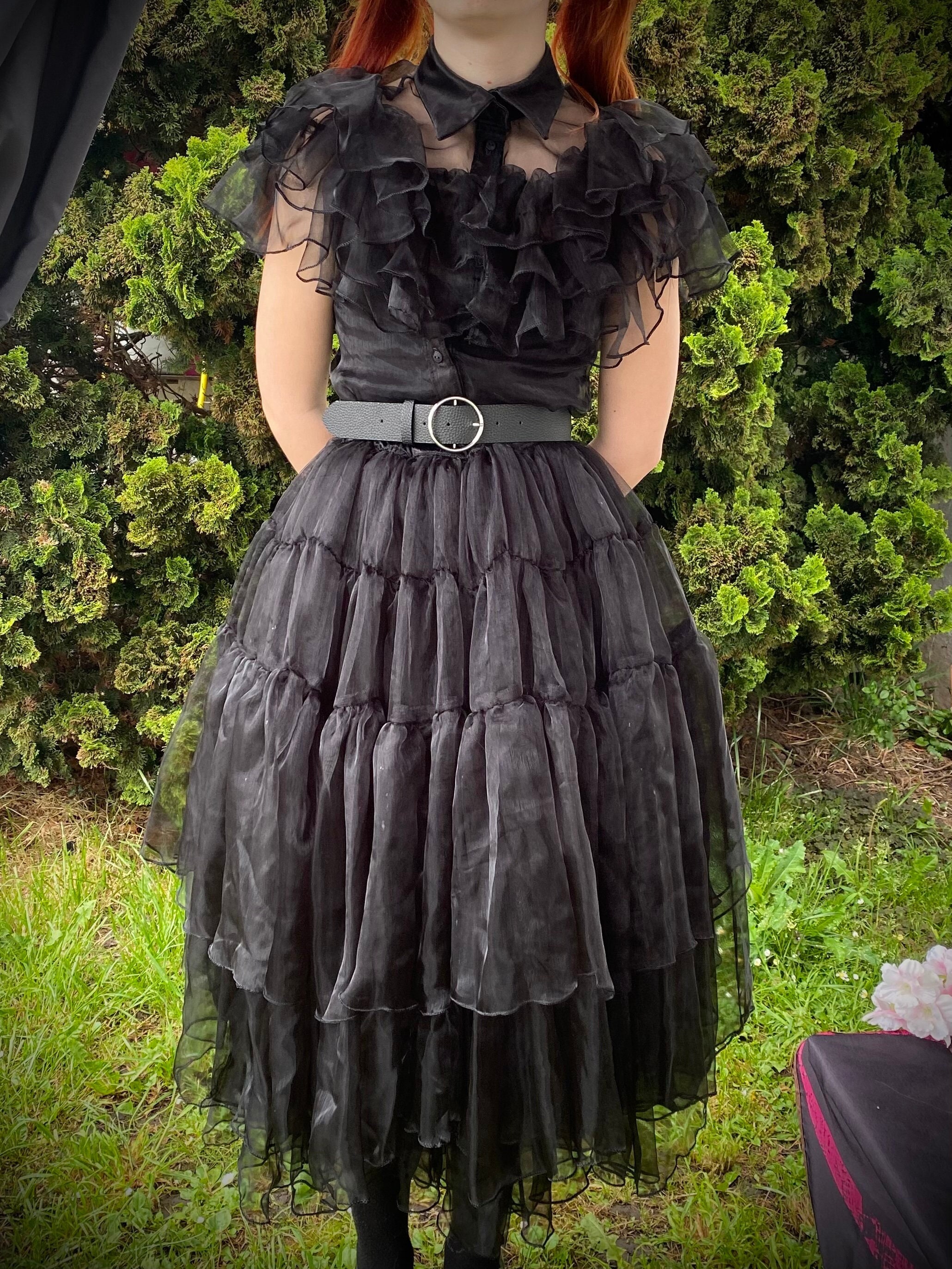 enid prom dress wednesday Wednesday Enid Nevermore Academy Pleated Tank Dress