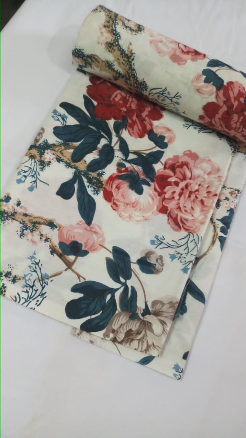 Gypsy Fabric Indian Cotton Fabric Summer Dresses in 100/% Cotton Floral Print Boho Fabric Quilting Cotton Fabric by the Yard