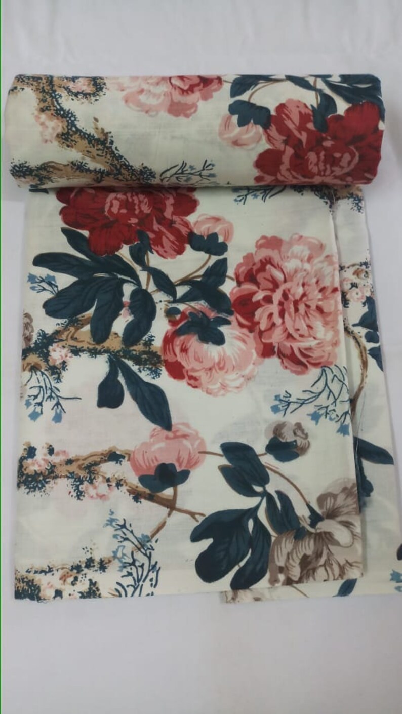 Gypsy Fabric Indian Cotton Fabric Summer Dresses in 100/% Cotton Floral Print Boho Fabric Quilting Cotton Fabric by the Yard