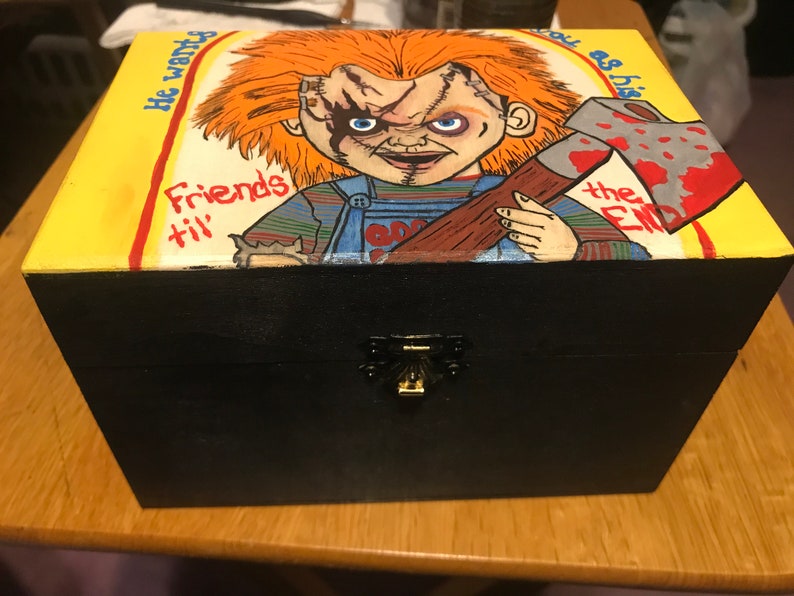 hand painted jewelry box LARGE Chucky