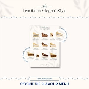 Menu smaków ciasteczek - „Tradycyjny elegancki styl”