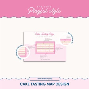 Conception de carte de dégustation de gâteaux - « Style ludique mignon »
