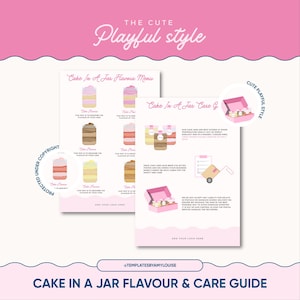 Kuchen im Glas Geschmacks- und Pflegeanleitung - 'Cute Playful Style'