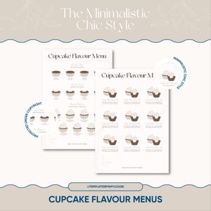 Cupcake Menüs - 'Minimalistic Chic Style'