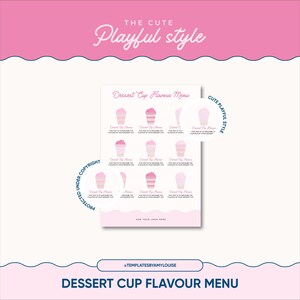 Desserttasse Flavour Menu - 'Niedliches Verspieltes Design'