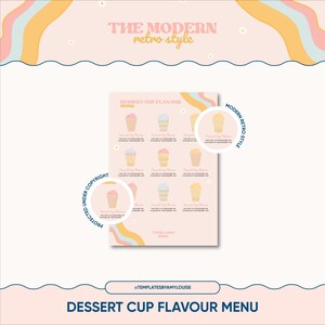 Desserttassen Flavour Menü - 'Modern Retro Style'