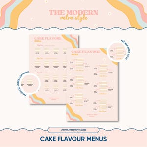 Kuchen Flavour Menüs - 'Modern Retro Style'