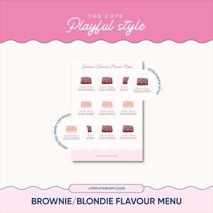 Brownie/Blondie Geschmacksrichtungen - 'Cute Playful Style'