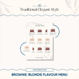 Brownie/Blondie Geschmacksrichtung - 'Traditional Elegant Style'