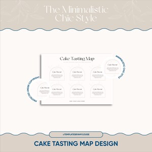 Cake Tasting Map - &#39;Minimalistic Chic Style&#39;