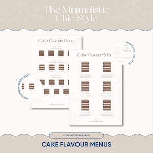 Kuchen Flavour Menüs - 'Minimalistic Chic Style'