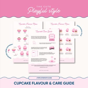 "Cupcake Geschmacksrichtungen Menüs ""Cute Playful Style"""
