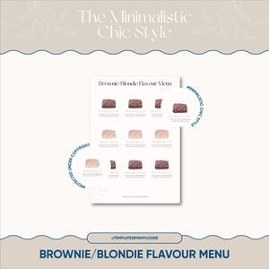Brownie/Blondie Geschmacksrichtungen - 'Minimalistic Chic Style'