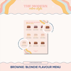 Brownie/Blondie Geschmacksrichtungen - 'Modern Retro Style'