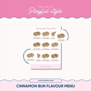Zimtschnecken-Geschmacksmenü - 'Cute Playful Style'