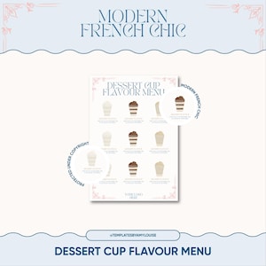 Desserttassen-Geschmacksmenü - 'Modern French Chic Style'