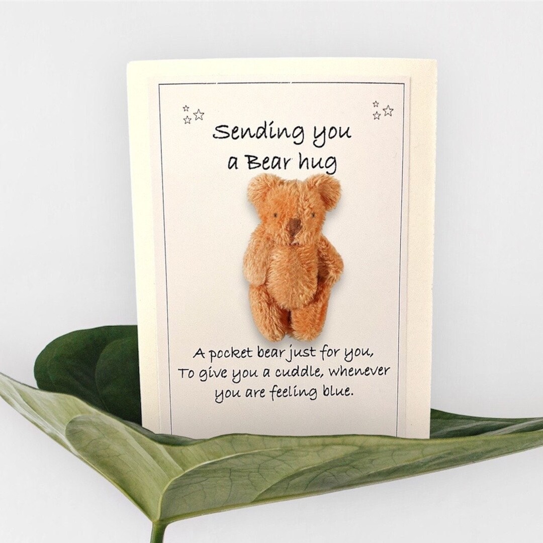 A Little Pocket Bear Hug, Distance Love Gift, Always There Bear, Tiny