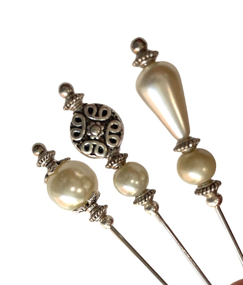Hat Pins in a Choice of Designs Teardrop Pearl Hat Pins Etsy