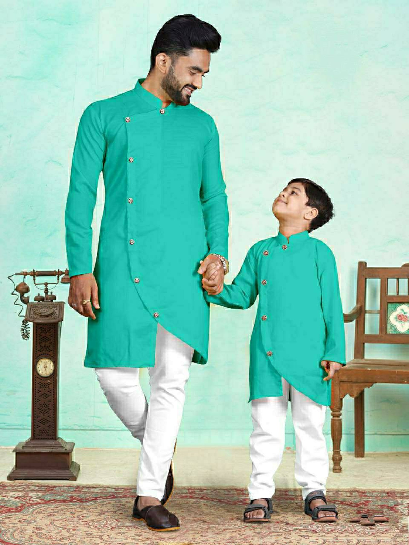 Designer Father Son Kurta Combo Men's Festive Kurta Set - Etsy