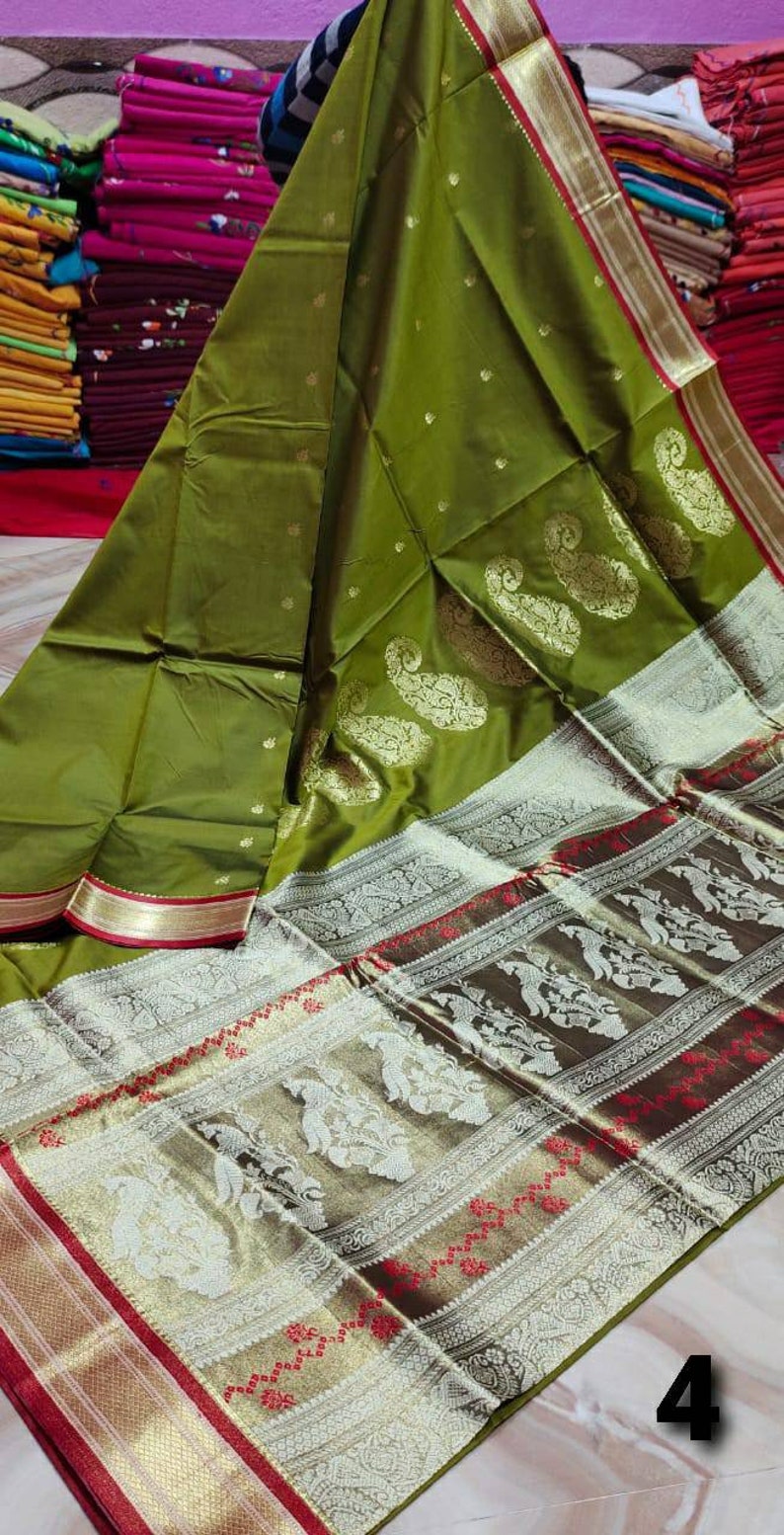 Paithani Silk Saree with Rich Pallu with Blouse Piece Traditional Indian Sarees Multicolor Beautiful Designer Wedding Sari Women Party Wear