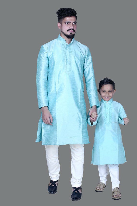 father and son matching kurta set
