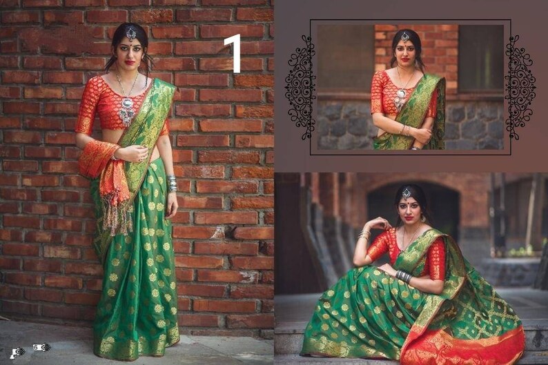 Soft Banarasi Silk Patola Saree With Rich Zari with Blouse Piece Elegant Traditional Indian Sarees Multicolour Beautiful Designer Party Wear