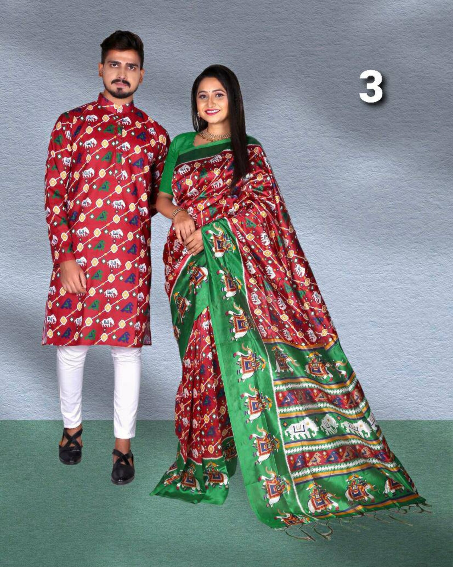 couple set kurta and saree
