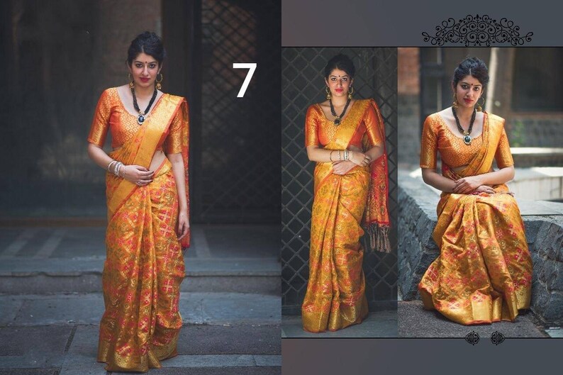Soft Banarasi Silk Patola Saree With Rich Zari with Blouse Piece Elegant Traditional Indian Sarees Multicolour Beautiful Designer Party Wear