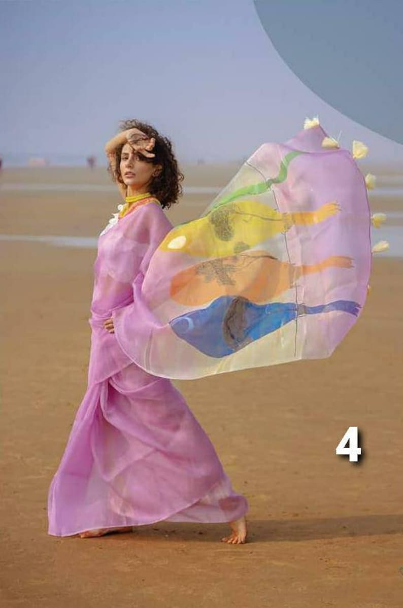 Heavy Organza Silk Zumka Tassels Work Saree with Blouse Piece Indian Ethnic Traditional Sarees Designer Wedding Women Sari Ladies Party Wear