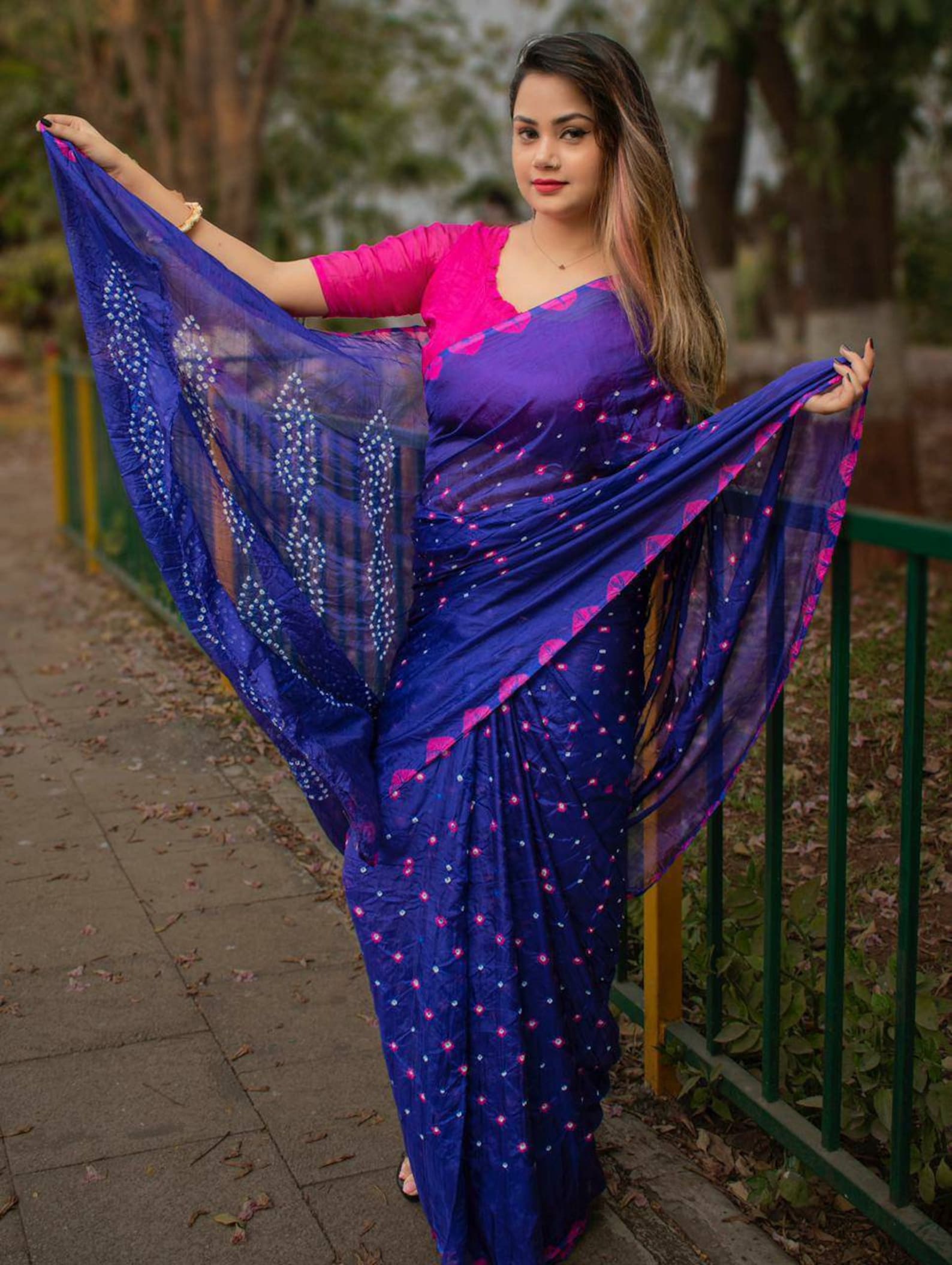 Rajasthani Bandhani Silk Saree with Blouse Piece Traditional | Etsy