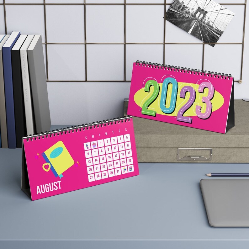Y2K Desk Calendar 2023 Calendar 2000s Decor Vintage Etsy